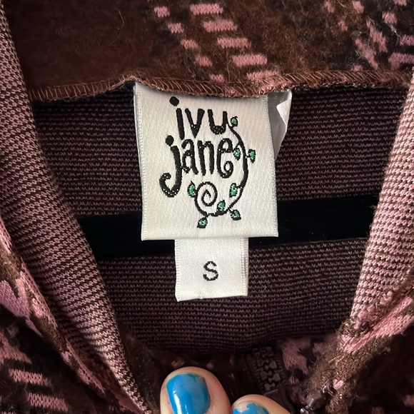 Ivy Jane Brown and Pink Plaid Jacket - Picture 5 of 5